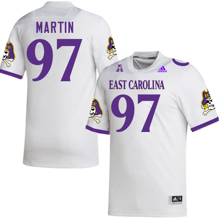 #97 Jacoby Martin East Carolina Pirates College Football Jersey Stitched-White